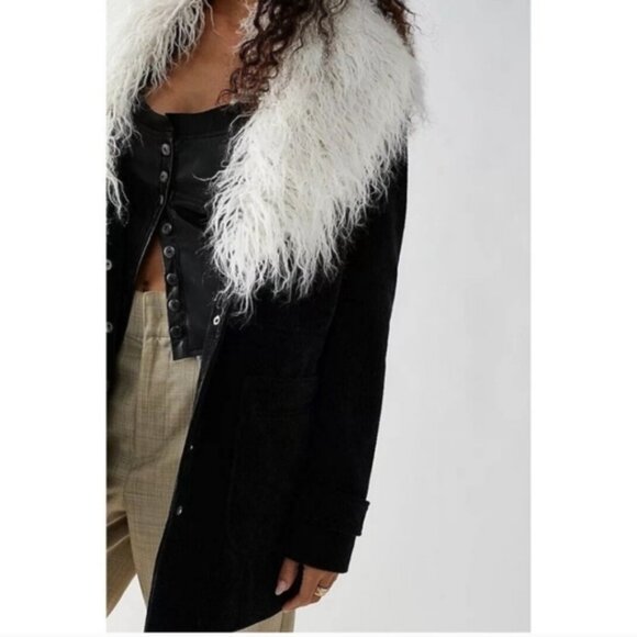 Free People Lady Lane Faux Fur Collar Corduroy Jacket - Picture 10 of 16